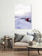 Mockup Wintery fjord and red cabin, Senja, Norway – wall art by Eva Stadler as Poster or Acrylic Glass Print