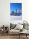 Mockup Fotokunst von Achim Thomae: Winterlandschaft in Bayern mit klaren Himmel und Bergen