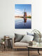 Mockup Windmill in Holland: serene landscape with reflection in the water