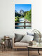 Mockup Photo art by Achim Thomae: serene view of the Swiss Alps with a river