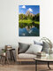 Mockup Fotokunst von Achim Thomae: Frühlingslandschaft der Dolomiten mit sanften Hügeln
