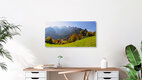 Mockup Photo art by Achim Thomae: picturesque Slovenian mountain landscape in autumn
