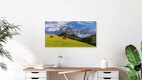 Mockup Fotokunst von Achim Thomae: Herbstlandschaft mit Lärchen und sanften Hügeln in Südtirol
