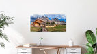 Mockup Photo art by Achim Thomae: picturesque alpine landscape with a mountain hut