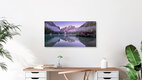 Mockup Photo art by Achim Thomae: tranquil view of Braies Lake in the Dolomites