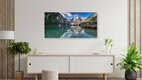 Mockup Photo art by Achim Thomae: tranquil landscape at Braies Lake in South Tyrol.