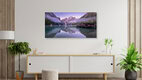 Mockup Photo art by Achim Thomae: tranquil view of Braies Lake in the Dolomites