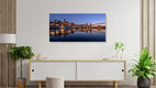 Mockup Dresden bei Nacht: beleuchtete Silhouette von Semperoper und Frauenkirche am Elbufer.