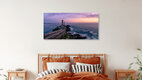 Mockup Fotokunst von Achim Thomae: Leuchtturm Le Petit Minou bei Sonnenuntergang an der Küste