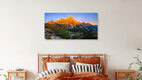 Mockup Photo art by Achim Thomae: gentle sunset over the Dolomites