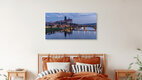 Mockup Fotokunst von Achim Thomae: Sonnenaufgang über der Elbe in Meißen, sanfte Farben und Spiegelungen.