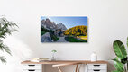 Mockup Photo art by Achim Thomae: picturesque autumn landscape in Val Venegia, South Tyrol