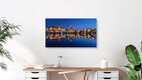 Mockup Photo art by Achim Thomae: panoramic view of Dresden's old town at sunset