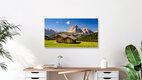 Mockup Fotokunst von Achim Thomae: idyllische Frühlingslandschaft in den Dolomiten