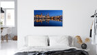 Mockup Photo art by Achim Thomae: panoramic view of Dresden's old town at sunset