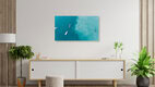 Mockup Photo art by Christian Seidenberg: boats on deep blue ocean with choppy water