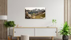 Mockup Fotokunst von Norbert Gräf: malerischer Weg durch die Alpenlandschaft