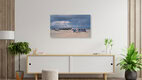 Mockup Photo art by Achim Thomae: Beach life in St. Peter-Ording with clouds and beach chairs