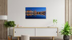 Mockup Photo art by Achim Thomae: panoramic view of Dresden's old town at sunset