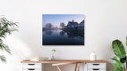 Mockup Photo art by Patrick Noack: serene landscape in the fog of the Netherlands