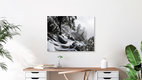 Mockup Photo art by Inflight Galerie: winter mountain landscape with mist and rocks