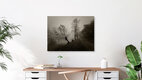 Mockup Photo art by Lena Weisbek: misty trees along the Amper river