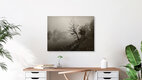 Mockup Photo art by Lena Weisbek: tranquil, foggy morning landscape by the river.