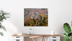 Mockup Aerial view of Wernigerode Castle in autumn, surrounded by colorful leaves.