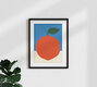 Mockup Wandbild 'Orange Paper Cut Out' – Kunst von Rosi Feist als Poster oder Acrylglasbild