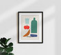 Mockup Wandbild 'La Cucina No2' – Kunst von Matías Larraín als Poster oder Acrylglasbild