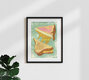 Mockup Wall art by Uma Gokhale: playful illustration of a breakfast table with cheese