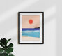Mockup 'Ocean Sunrise' – Wall Art by Henry Rivers as Poster or Acrylic Glass Print