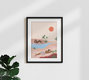Mockup Wandbild 'Beach Please' – Kunst von Arty Guava als Poster oder Acrylglasbild