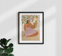Mockup Wandbild 'Smell the Orange' – Kunst von Arty Guava als Poster oder Acrylglasbild