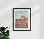 Mockup Wandbild 'Arches National Park United states travel poster art print' – Kunst von François Beutier als Poster oder Acrylglasbild