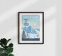 Mockup Wandbild 'Alpe d'Huez Ski resort France Travel poster art print' – Kunst von François Beutier als Poster oder Acrylglasbild