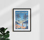 Mockup Wandbild 'Martinique French Polynesia Travel Poster Art Print' – Kunst von François Beutier als Poster oder Acrylglasbild