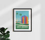 Mockup 'Santa Barbara California Travel Poster Art Print' – Wall Art by François Beutier as Poster or Acrylic Glass Print