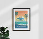 Mockup Wandbild 'St Petersburg Florida Travel Poster Art Print' – Kunst von François Beutier als Poster oder Acrylglasbild
