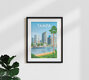 Mockup Wandbild 'Tampa Florida Travel Poster Art Print' – Kunst von François Beutier als Poster oder Acrylglasbild