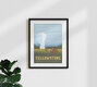 Mockup Wandbild 'Yellowstone National Park Travel Poster Art Print' – Kunst von François Beutier als Poster oder Acrylglasbild