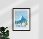 Mockup Wandbild 'Zermatt Switzerland Travel Poster Art print' – Kunst von François Beutier als Poster oder Acrylglasbild