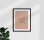 Mockup Picasso Strichzeichnung - Eichhörnchen Terracotta, Deutschland – Fotokunst von Art Classics als Poster oder Acrylglasbild