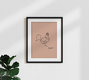 Mockup Picasso Strichzeichnung - Huhn Terracotta, Deutschland – Fotokunst von Art Classics als Poster oder Acrylglasbild