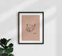 Mockup Picasso Dove Line Drawing – Terracotta, Germany – wall art by Art Classics as Poster or Acrylic Glass Print