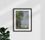 Mockup Wall art by Katherine Blower: Cute ghost in a forest scene with mushrooms and autumn vibes