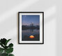 Mockup Starry sky above the Matterhorn with tent by Stellisee, calm atmosphere, photo art.