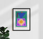 Mockup Photo art featuring an abstract moka pot in soft Mediterranean colors