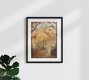 Mockup Wall art by Katherine Blower: cute ghost in a misty forest, autumn mood.