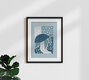 Mockup Wall art by Gal Pittel: calm depiction of a sea turtle swimming in water